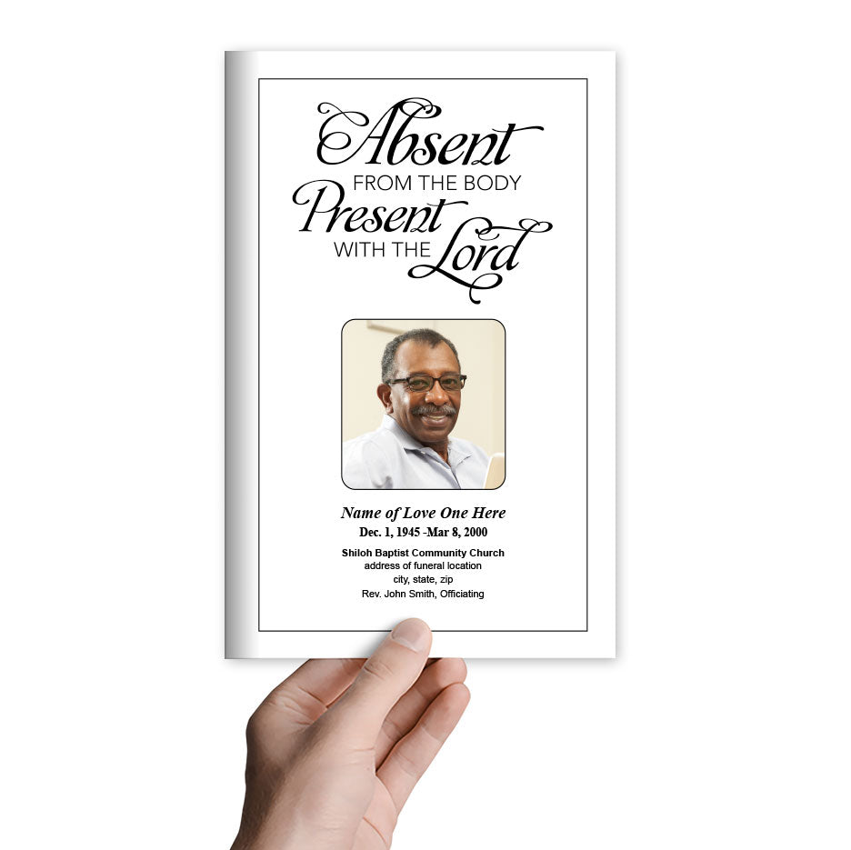 Present Funeral Program Template.