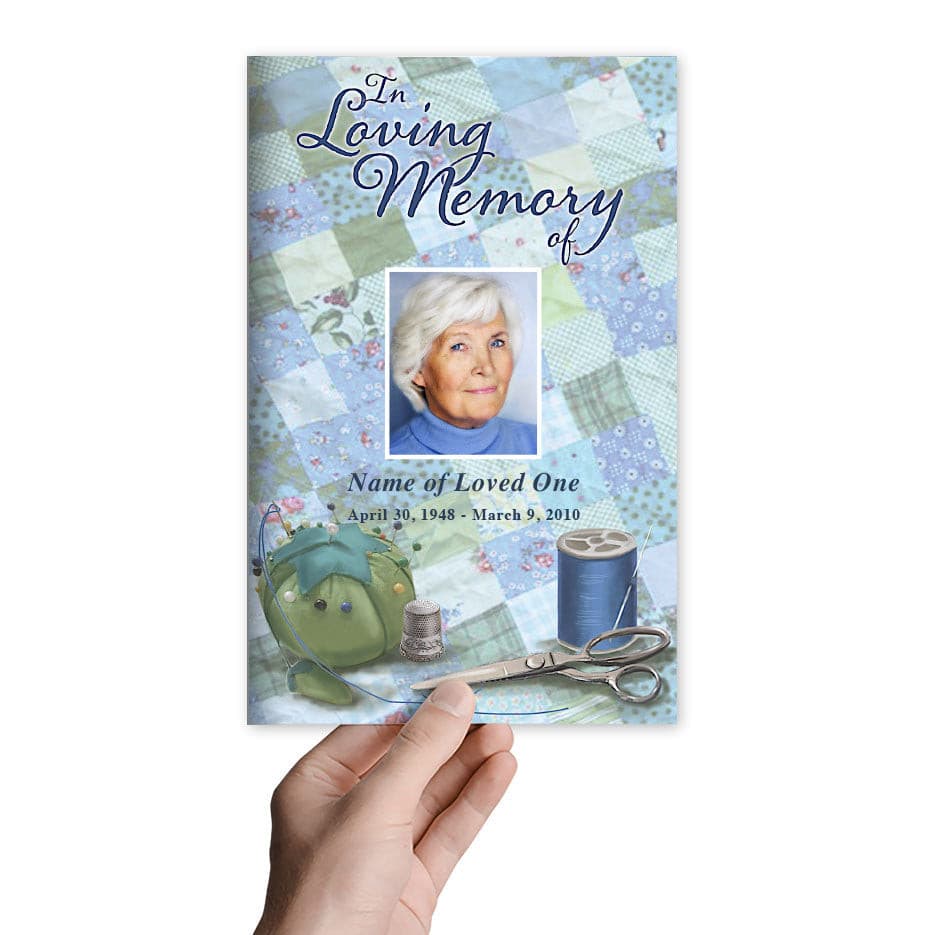 Quilt Funeral Program Template.