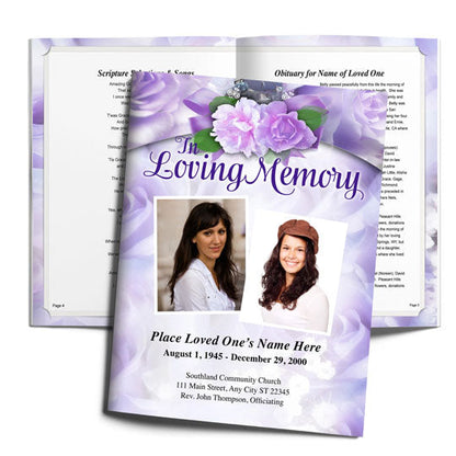 Rapture Tabloid Funeral Booklet Template.