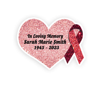 Personalized Stroke, Heart Disease Personalized Awareness Ribbon (Red) –  The Funeral Program Site