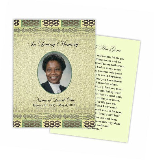 Redeemed Small Memorial Card Template.