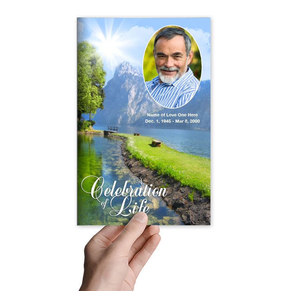Reflection Funeral Program Template.