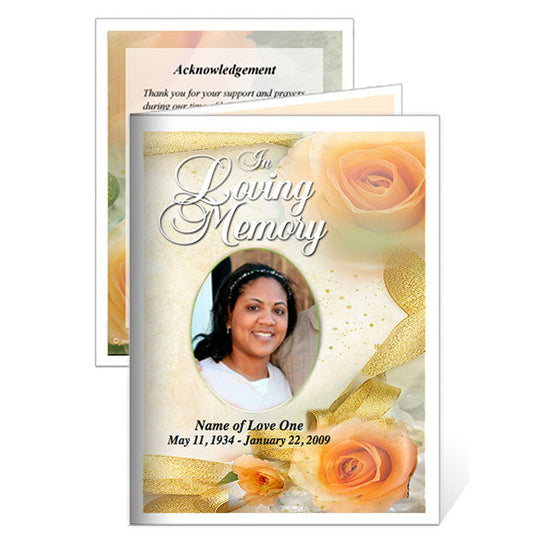 Rejoice Small Memorial Card Template.