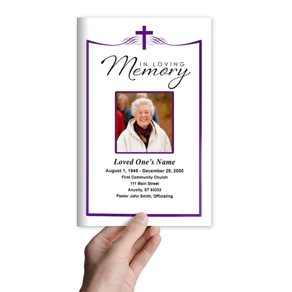 Remembrance Funeral Program Template.