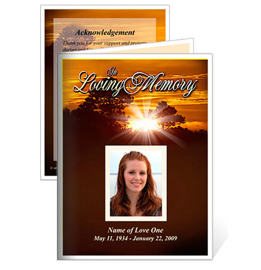 Renewal Small Memorial Card Template.