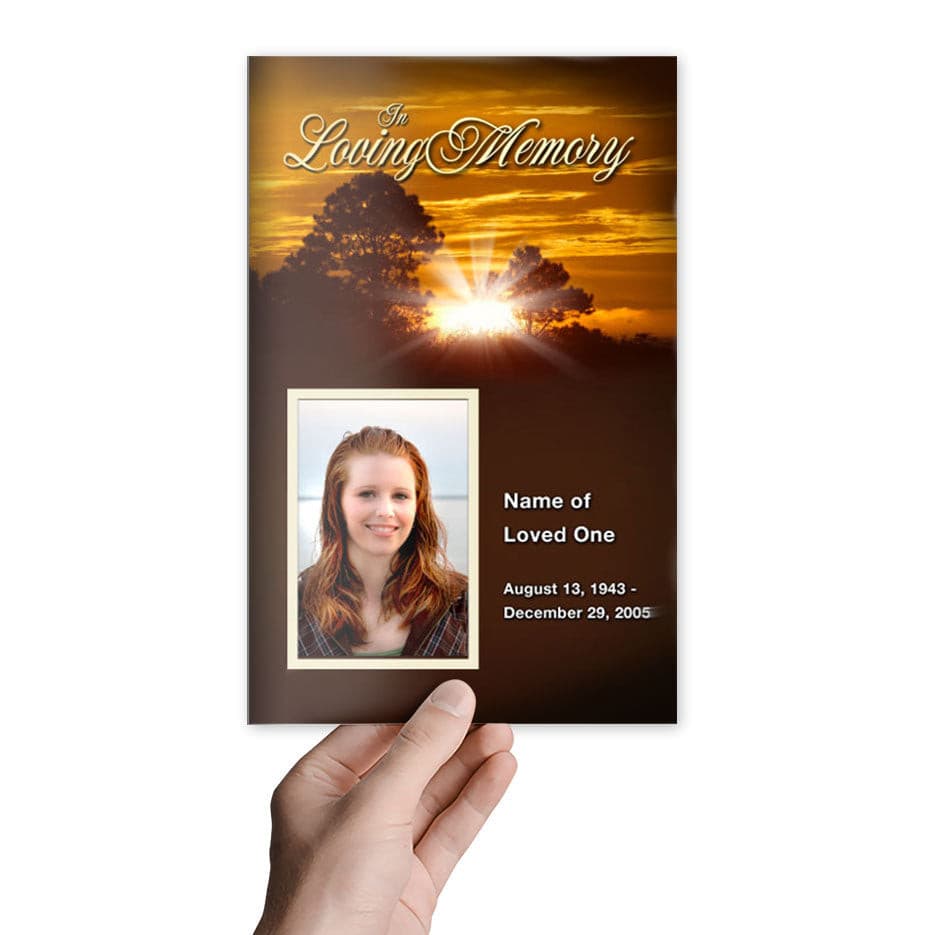 Renewal Funeral Program Template.