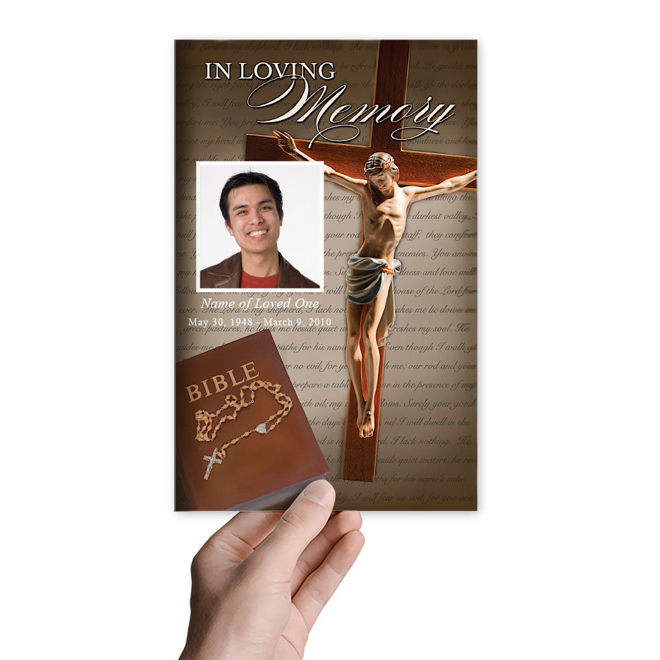 Rosary Funeral Program Template.