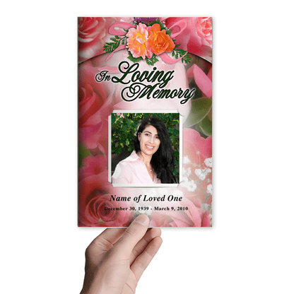 Rosy Funeral Program Template.
