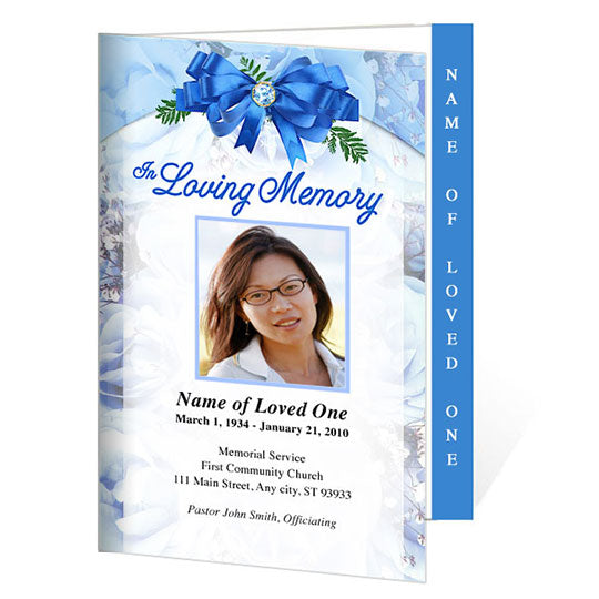 Royal 4-Sided Graduated Funeral Program Template.
