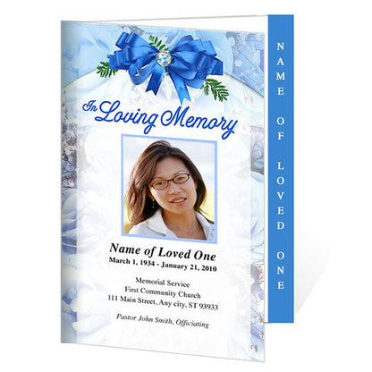 Royal 4-Sided Graduated Funeral Program Template.