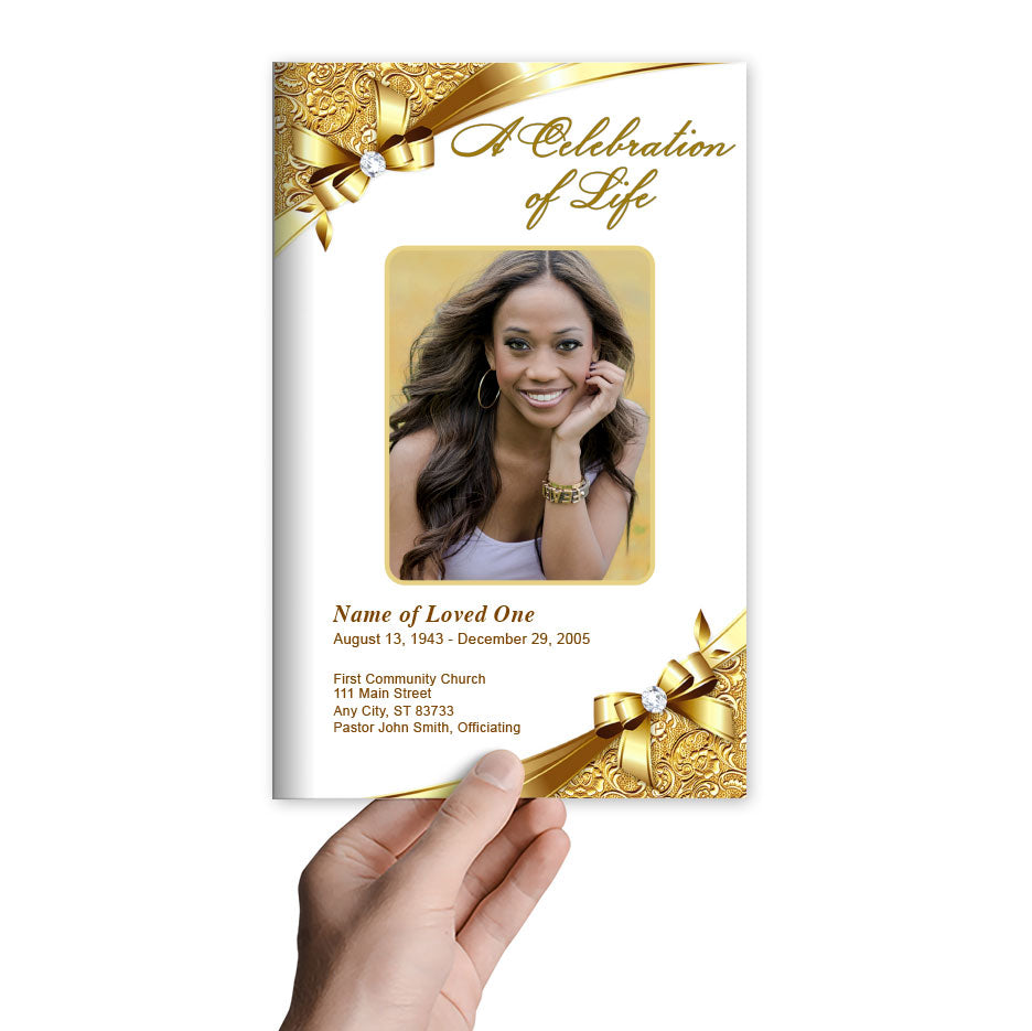 Royalty Funeral Program Template.