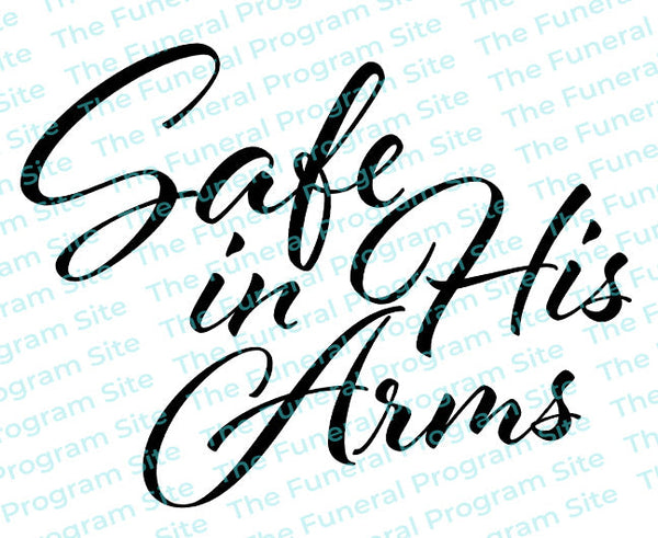 Safe In His Arms Funeral Program Title – Funeral Program-Site Funeral ...