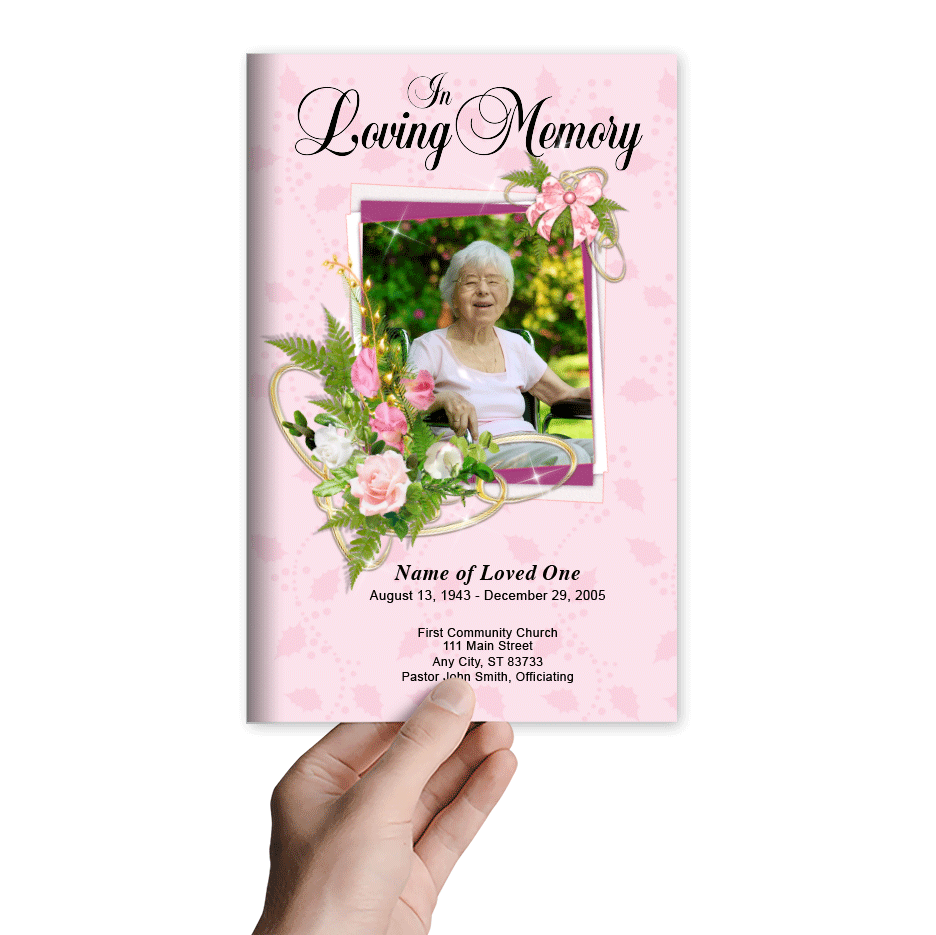 Sanders Funeral Program Template.