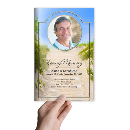 Sandunes Funeral Program Template.