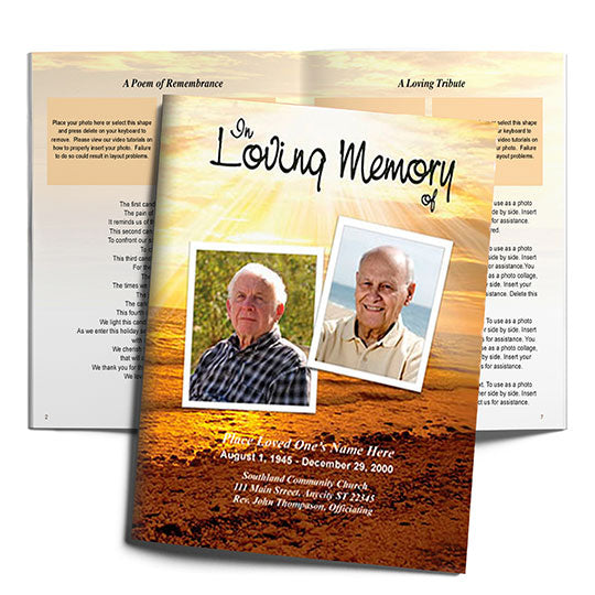 Shine Funeral Booklet Template.
