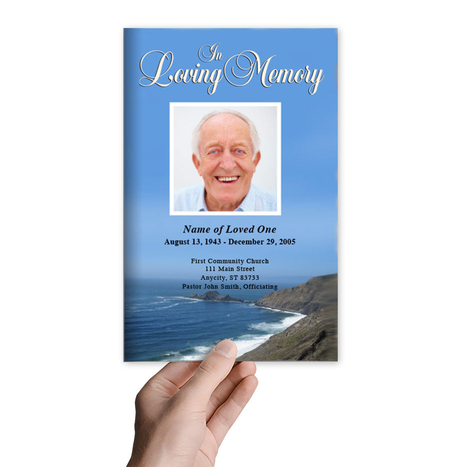 Shoreline Funeral Program Template.