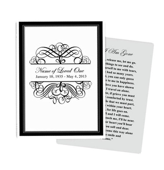 Signature Small Memorial Card Template.