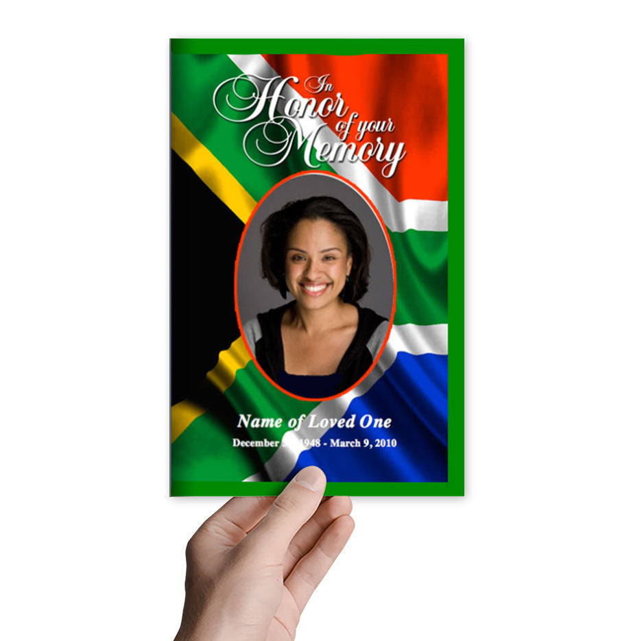 South Africa Funeral Program Template.