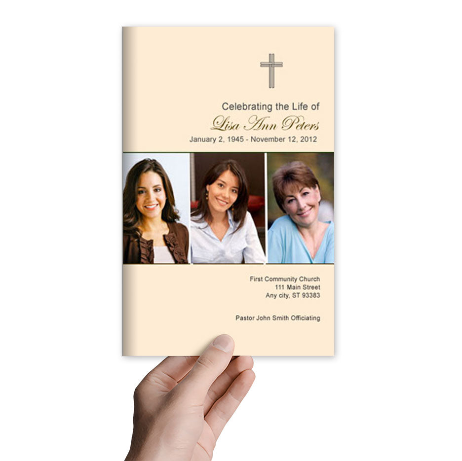 Spiritual Funeral Program Template.