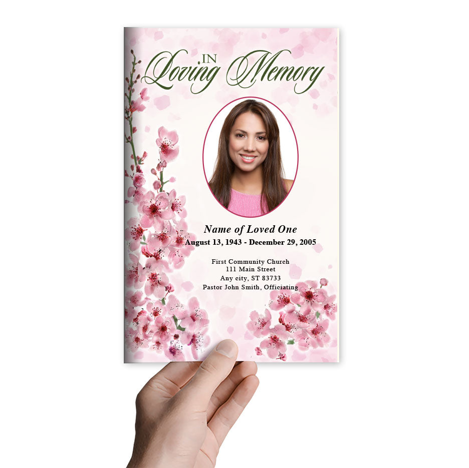 Spring Funeral Program Template.