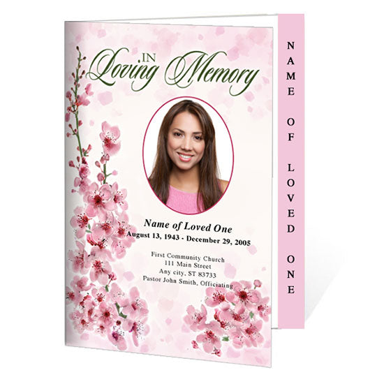 Spring 4-Side Graduated Funeral Program Template – Funeral Program-Site ...
