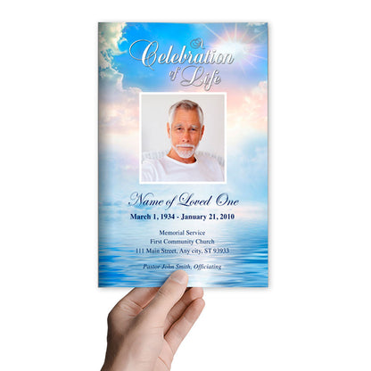 Starlight Funeral Program Template.