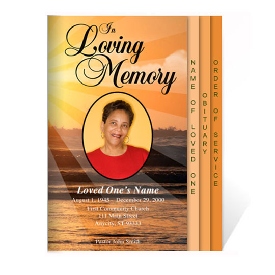 Sunrise 8-Sided Graduated Program Template.