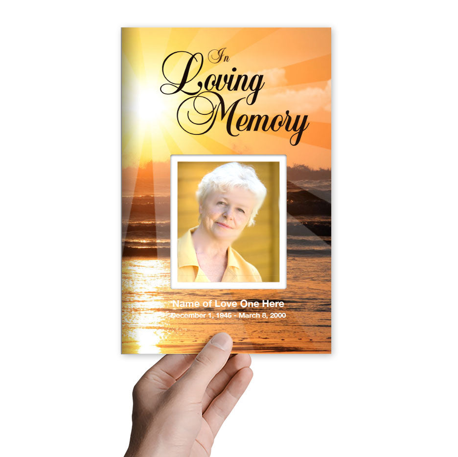 Sunrise Funeral Program Template.