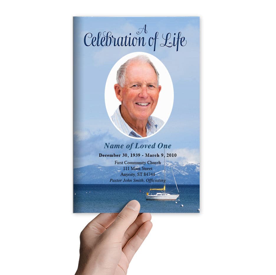 Tahoe Funeral Program Template.