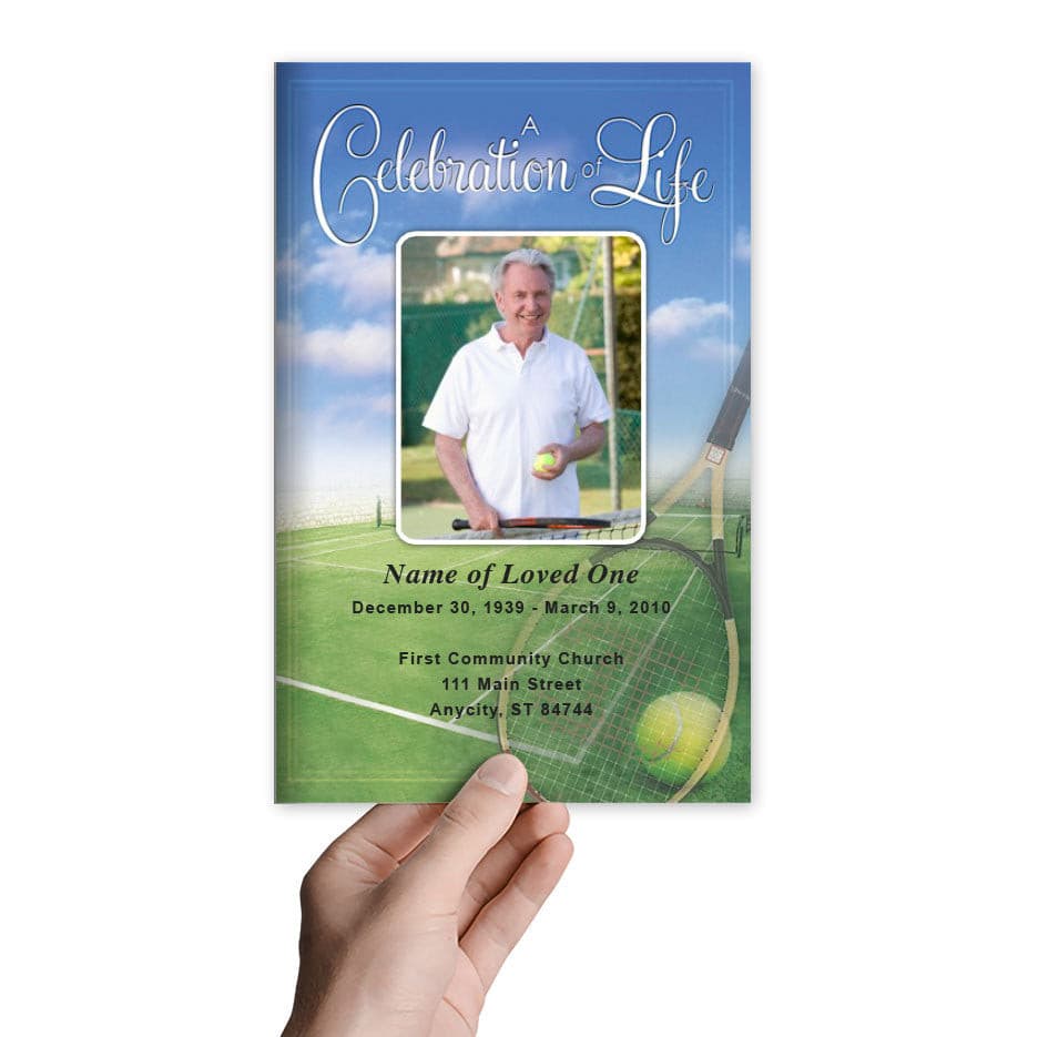 Tennis Funeral Program Template.