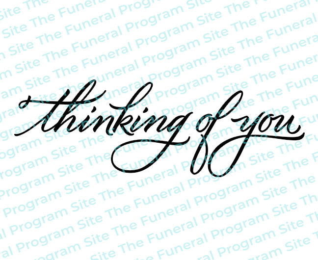 Thinking of You Condolences Word Art.