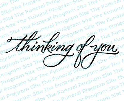Thinking of You Condolences Word Art.