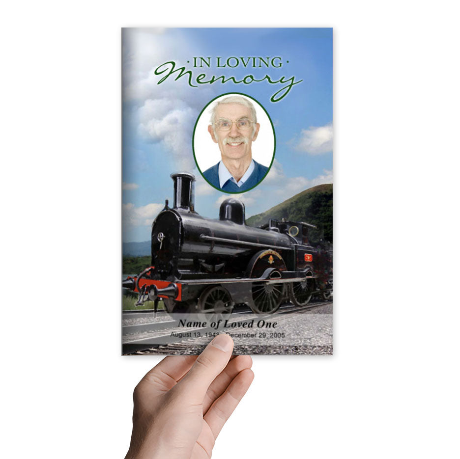 Train Funeral Program Template.