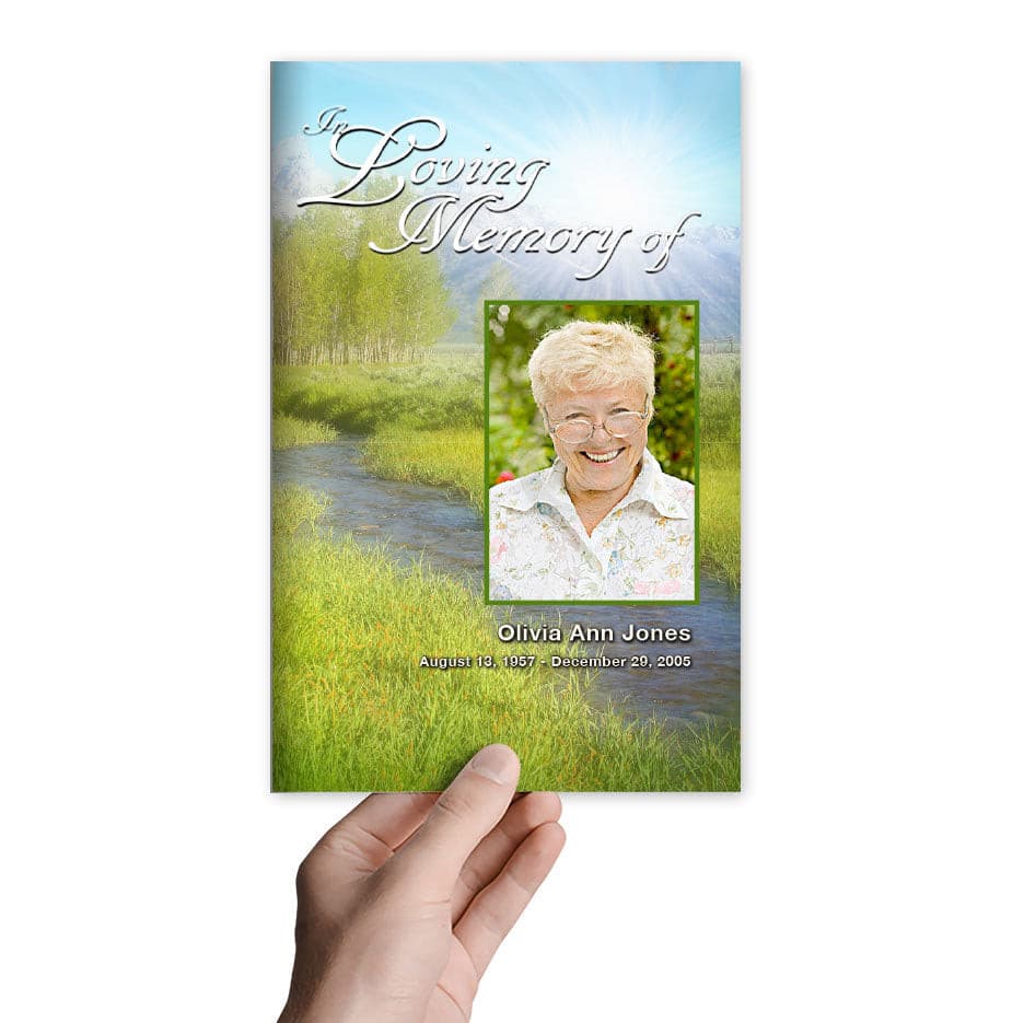 Tranquil Funeral Program Template.