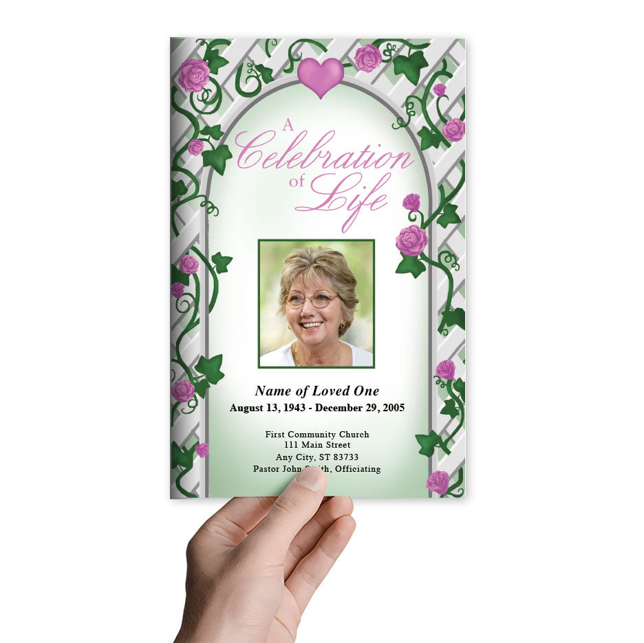 Trellis Funeral Program Template.