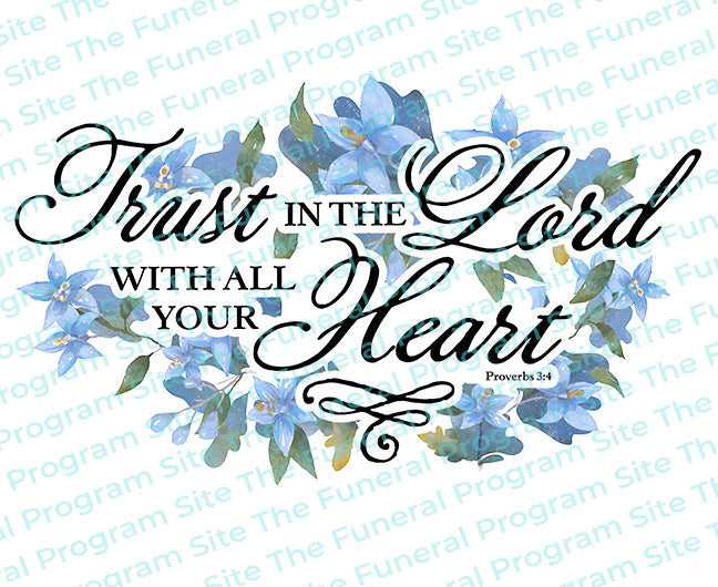 Trust In The Lord Bible Verse Word Art.