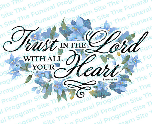 Trust In The Lord Bible Verse Word Art.