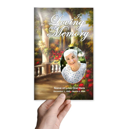 Tuscany Funeral Program Template.