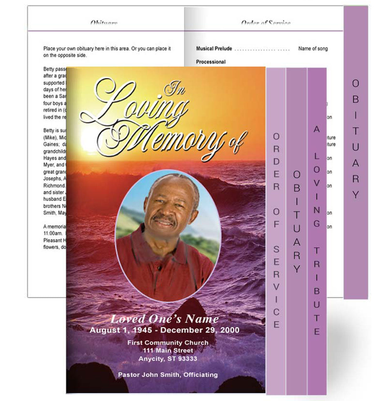 Twilight Tabloid 8-Sided Graduated Program Template.