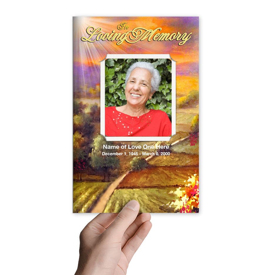 Valley Funeral Program Template.