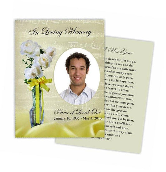 Vivace Small Memorial Card Template.