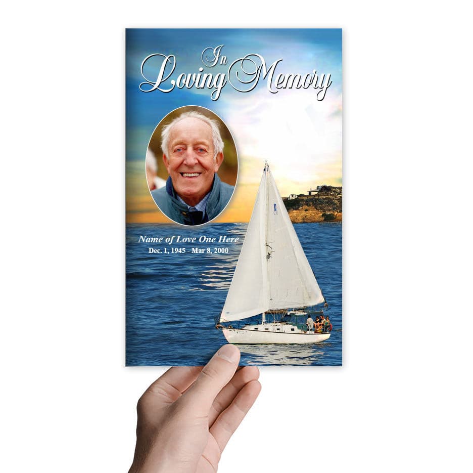 Voyage Funeral Program Template.