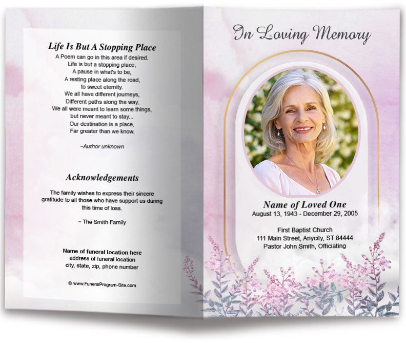 Archway Funeral Program Template.