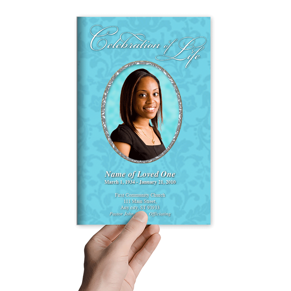 Whitney Funeral Program Template.