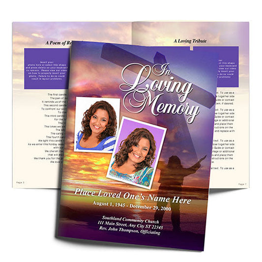 Worship Funeral Booklet Template.