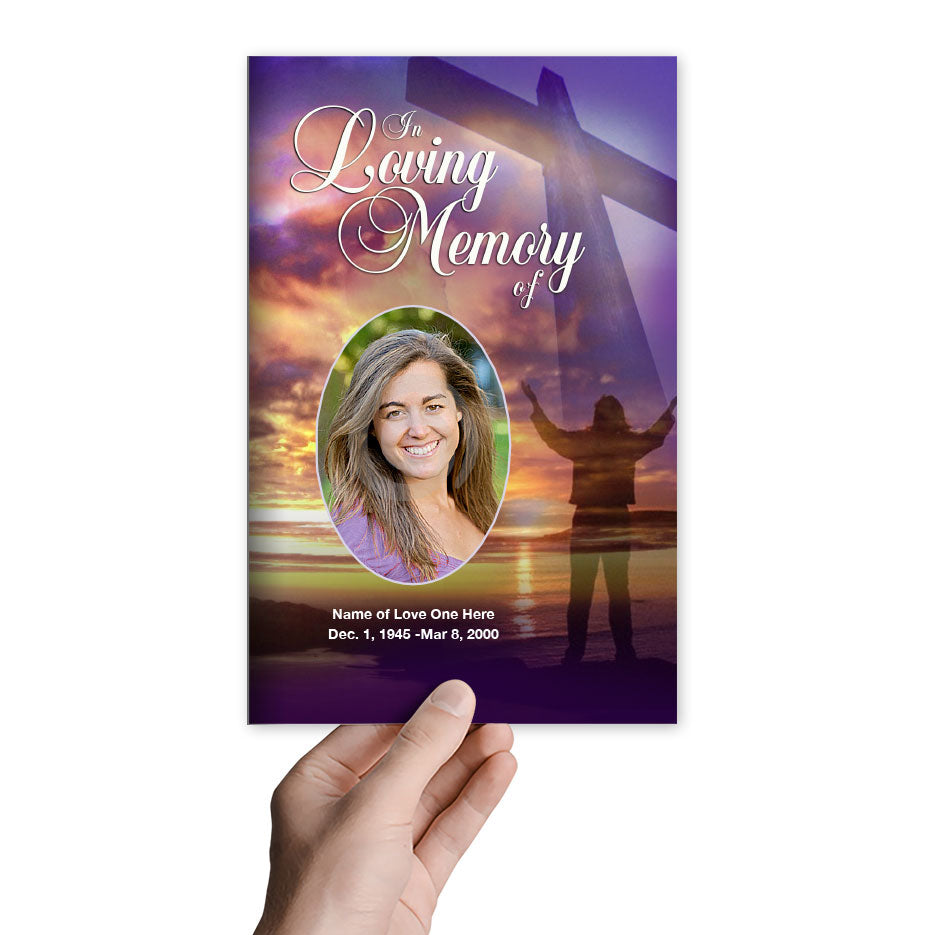 Worship Funeral Program Template.